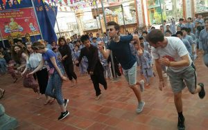 dancing with kids in vietnam